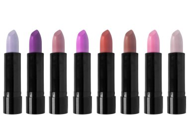 Beyaz bitti izole mat ruj tüpleri paleti