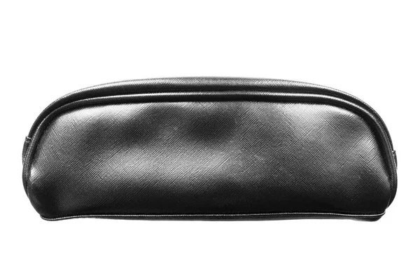 Black Leather Case Isolated White — Stock Photo, Image