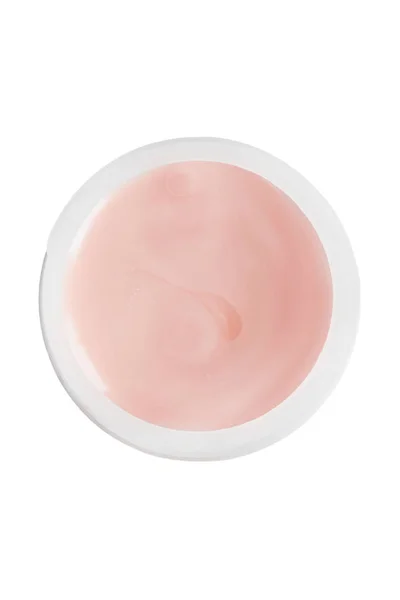Персиковий Рожевий Крем Рум Яна Банці Ізольовані Над Білим — стокове фото