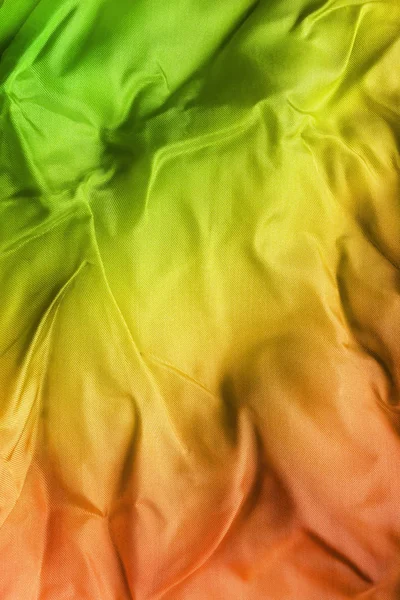 Crumpled Cetim Verde Amarelo Como Fundo — Fotografia de Stock