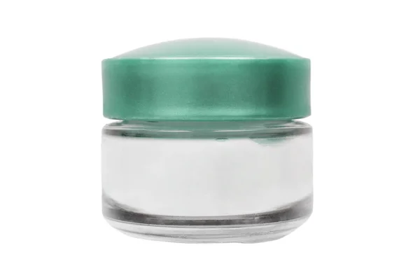 Lege Cosmetica Crème Pot Witte Achtergrond — Stockfoto
