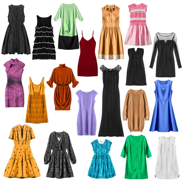 Vestidos coloridos isolados — Fotografia de Stock