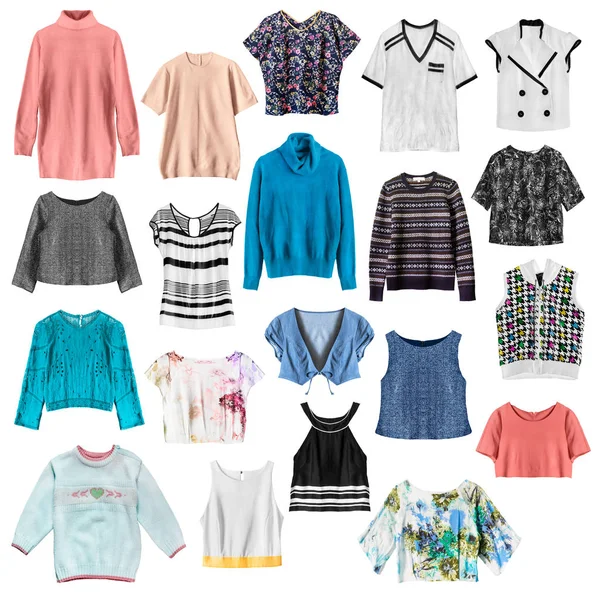 Сорочки та светри ізольовані — стокове фото