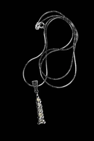 Necklace on black — Stock Photo, Image