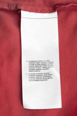 Kompozisyon giysi etiketi