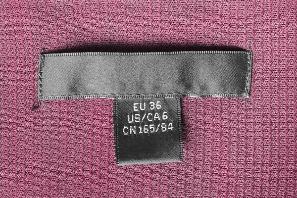 36 size clothes label