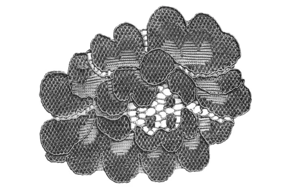 孤立的黑色蕾丝 — 图库照片