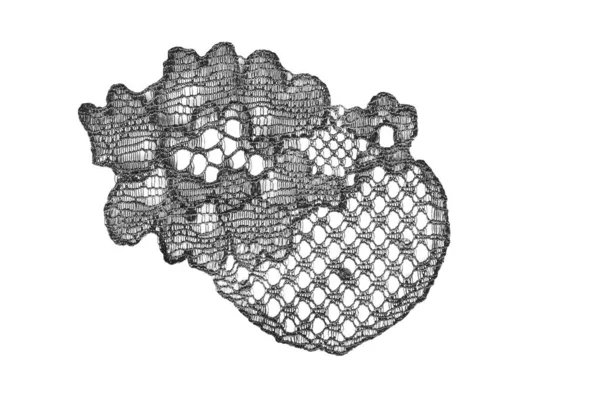 Czarnej koronki na białym tle — Zdjęcie stockowe