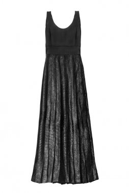 Siyah gece elbisesi izole