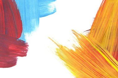 İzole renkli fırça darbeleri
