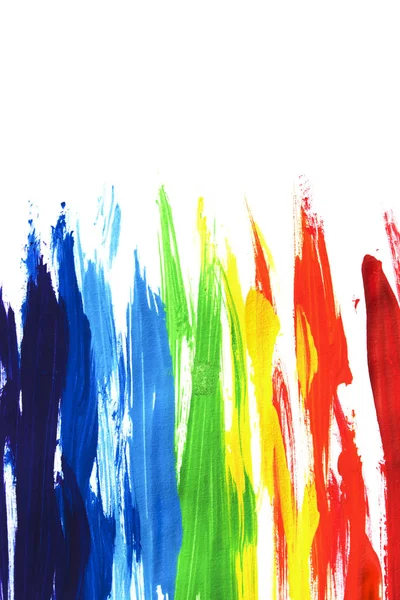 İzole renkli fırça darbeleri — Stok fotoğraf