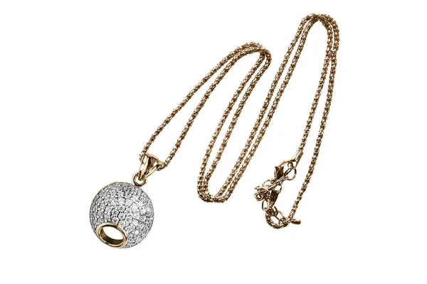 Diamond necklace isolated — Stock Photo, Image