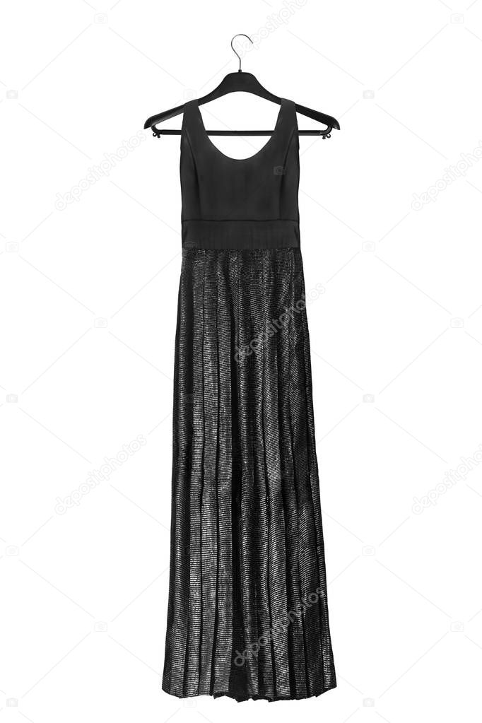 Gown on hanger isolated