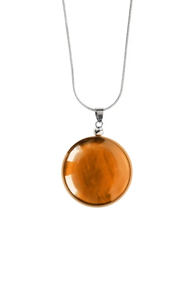 Amber pendant isolated — Stock Photo, Image