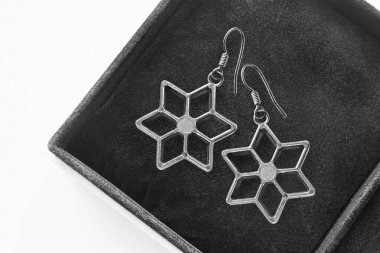 bir kutu içinde küpe