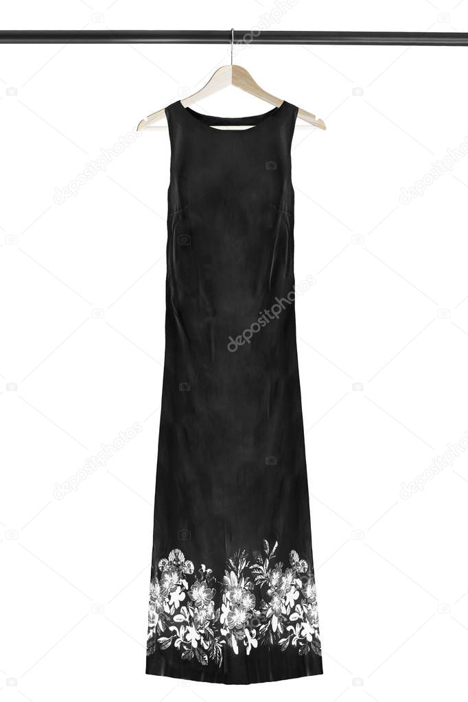 Dress on hanger isolated