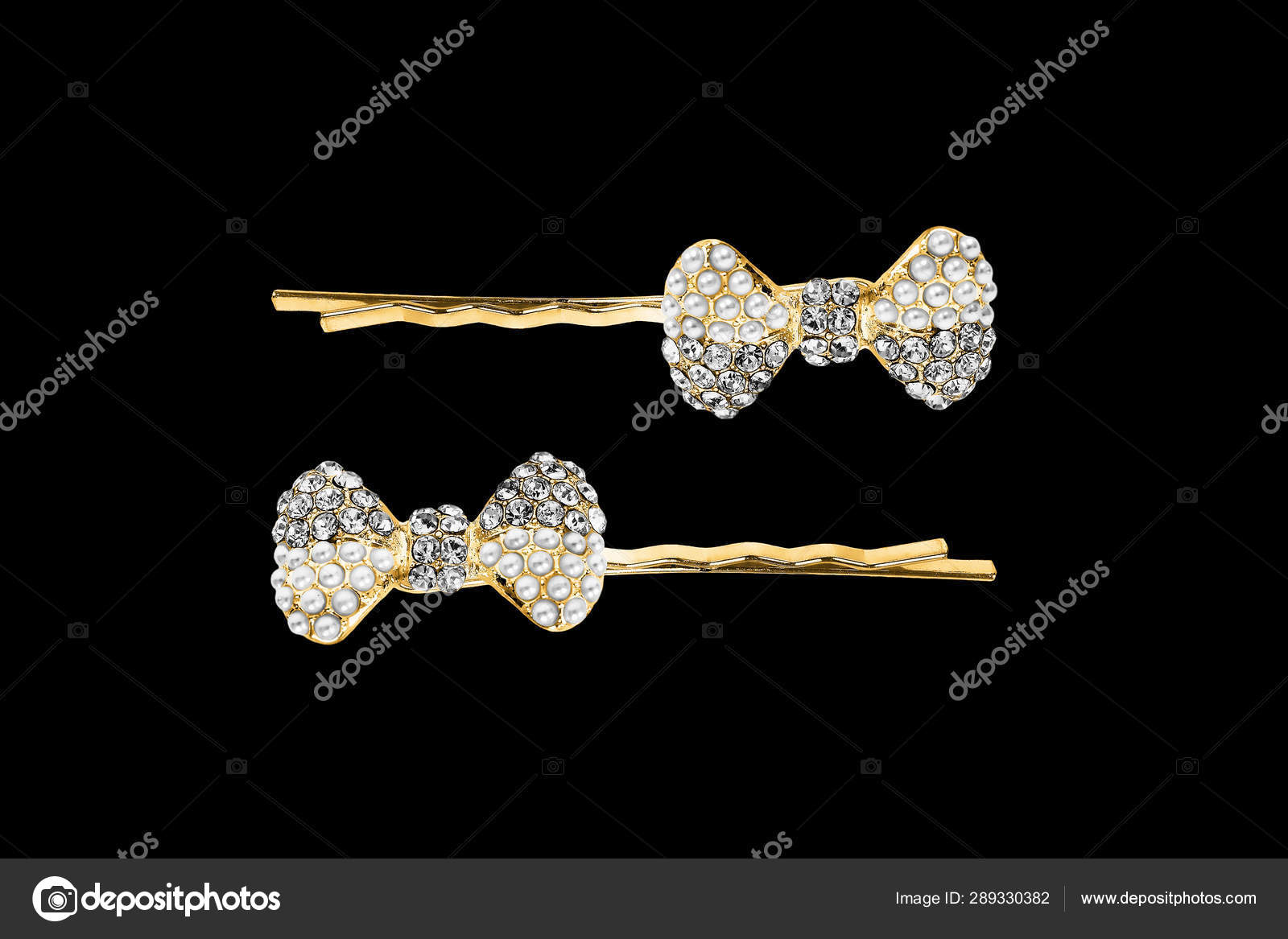 Gold Hairpins Isolated Stock Photo C Tarzhanova 289330382