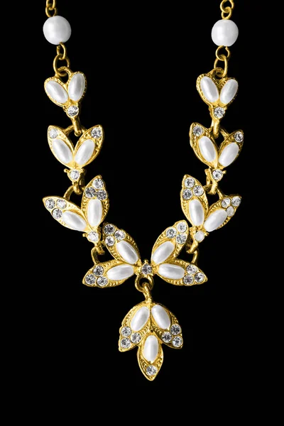 Gold necklace isolated — Stock Photo, Image