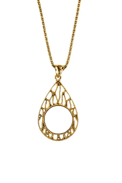 Gold pendant isolated — Stock Photo, Image