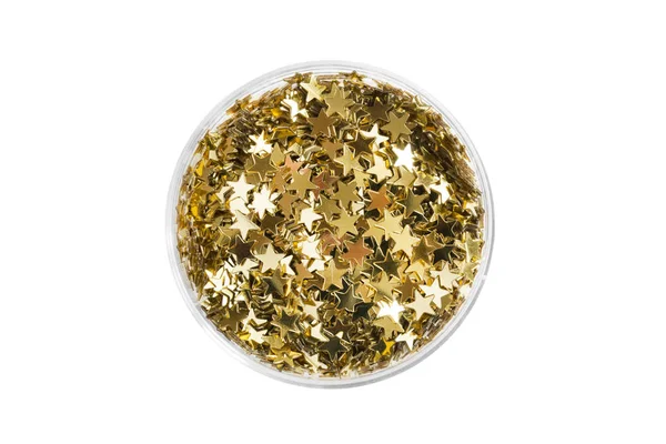 Golden glitter isolated — Stock Photo, Image