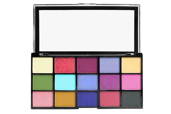 Eyeshadows palet geïsoleerd — Stockfoto