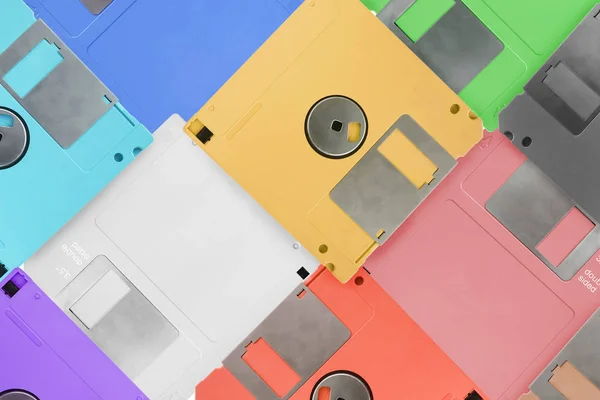 Colorful floppy disks — Stock Photo, Image