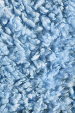 Mavi kabarık yün doku