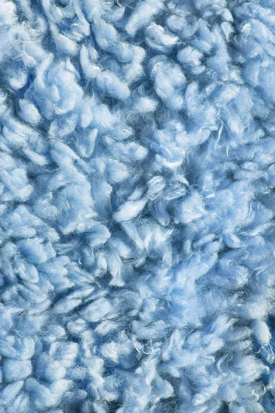 Niebieska puszysta tekstura wełny — Zdjęcie stockowe