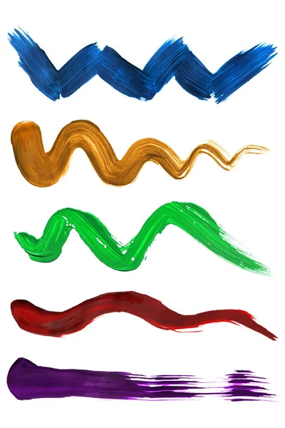Colorful paint brush strokes — Stock Photo, Image