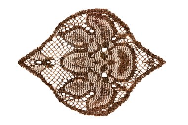 Kahverengi dantel izole