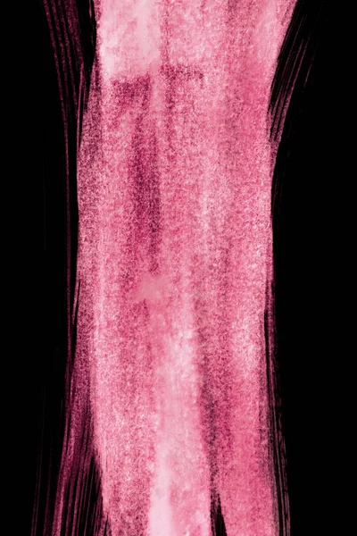 Acquerello rosa su nero — Foto Stock