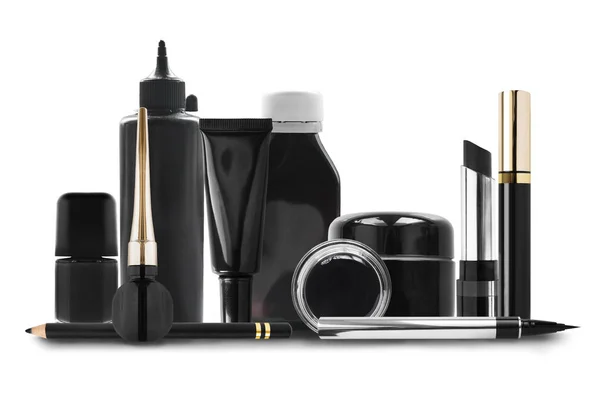 Colección de cosméticos negros — Foto de Stock