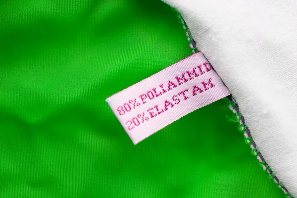 Надпись Зеленом Текстильном Фоне — стоковое фото