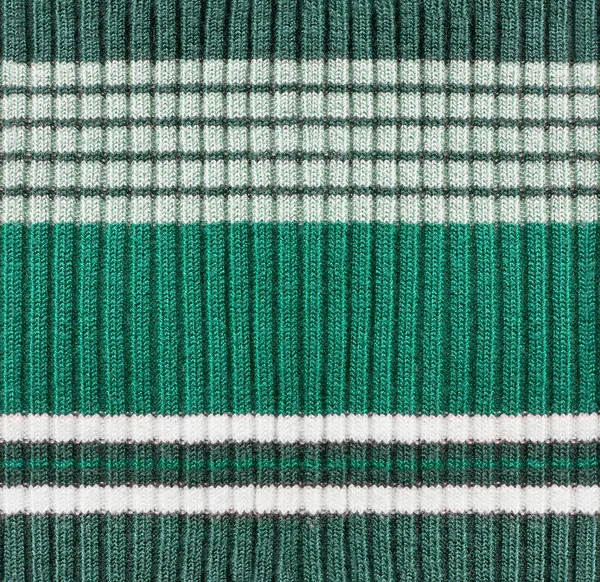 Textura Verde Rayado Punto Sin Costura Primer Plano —  Fotos de Stock