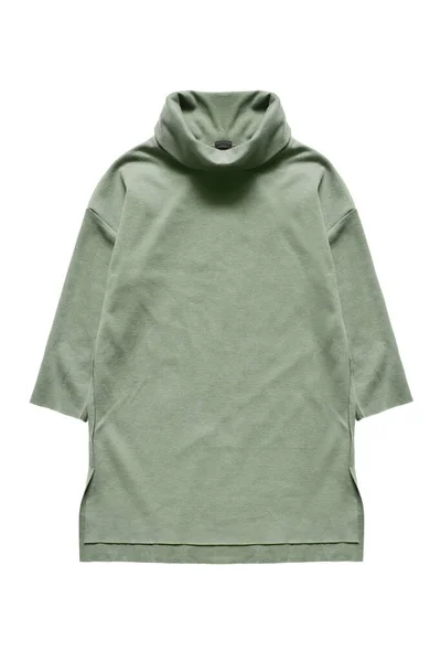 Pullover Oversize Verde Base Isolato Bianco — Foto Stock