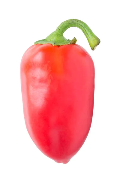 Red Fresh Bell Pepper Isolated White — Stock Photo, Image