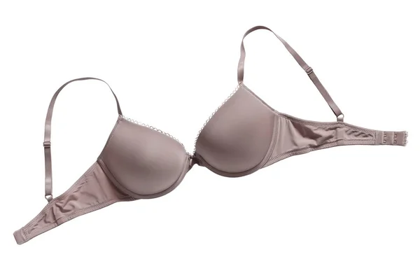 Base Marrone Raso Push Reggiseno Isolato Bianco — Foto Stock