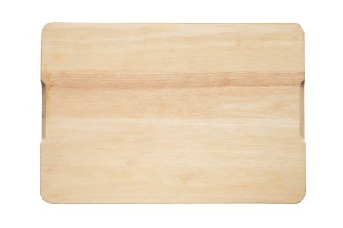 Ahşap mutfak kesme tahtası beyaz üzerine izole