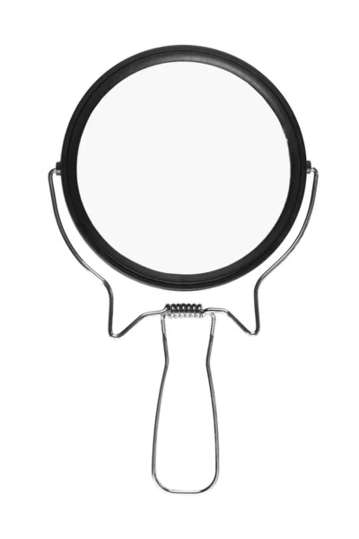 白い丸みを帯びた小さな手鏡 — ストック写真