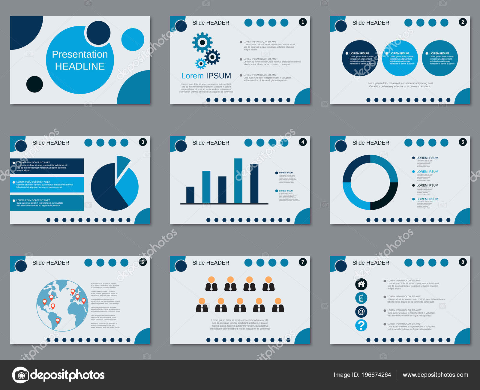 Professional Business Presentation Slide Show Vector Design Template