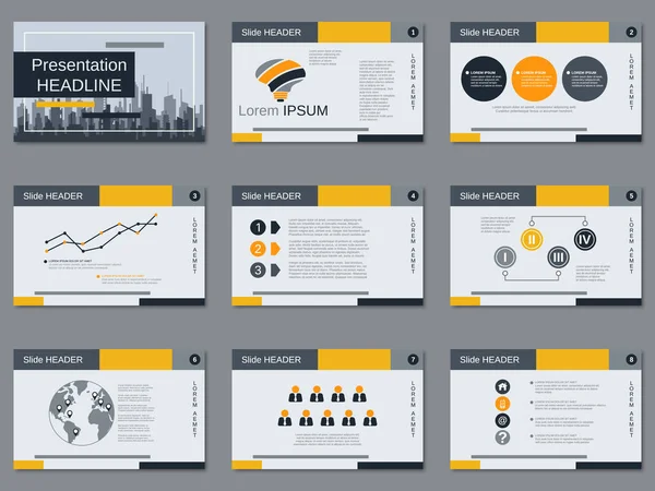 Presentación Profesional Negocios Presentación Diapositivas Plantilla Diseño Vectores — Archivo Imágenes Vectoriales