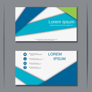 İş kartvizit vektör tasarım şablonu