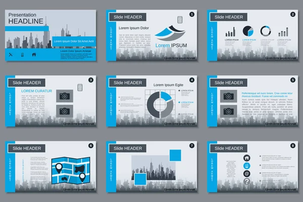 Presentación Profesional Negocios Presentación Diapositivas Plantilla Diseño Vectores — Vector de stock