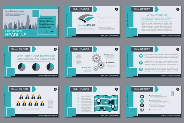 Presentación Profesional Negocios Presentación Diapositivas Plantilla Diseño Vectores — Archivo Imágenes Vectoriales