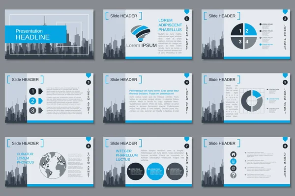 Profesyonel iş sunumu, slayt gösterisi vektör tasarım şablonu