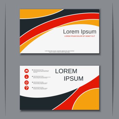 İş kartvizit vektör tasarım şablonu