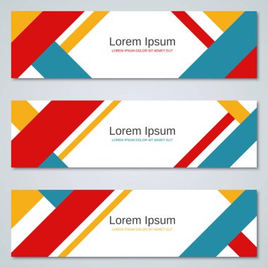 Soyut geometrik afiş kalıp toplama vektör