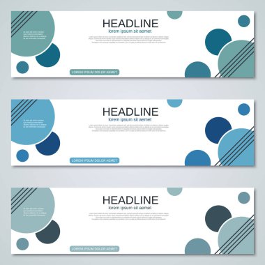 Soyut geometrik tarzı web afiş vektör kalıp toplama