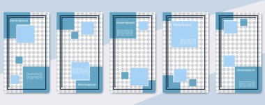 Moda sosyal ağ hikayeler düzenlenebilir vektör kalıp toplama. Sosyal medya için Web uygulama arka plan