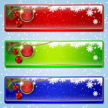 Noel ve yeni yıl lüks renkli vektör toplama afiş